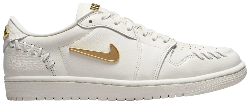 Air Jordan 1 Low Method of Make 'Sail Metallic Gold'