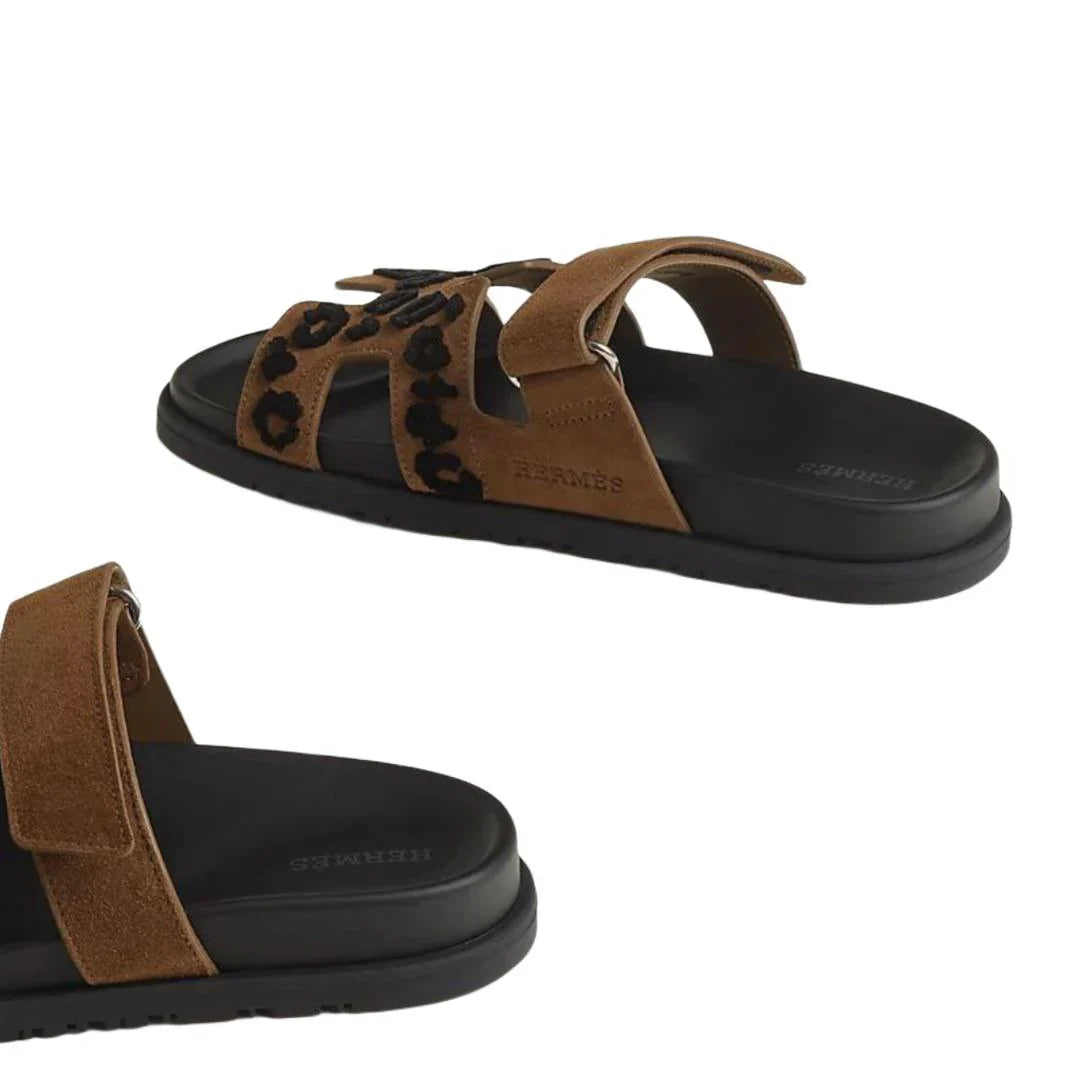 Hermès Chypre sandal 'brun fumé / noir'