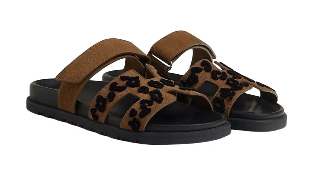 Hermès Chypre sandal 'brun fumé / noir'