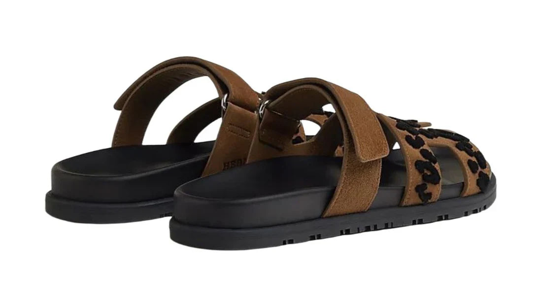 Hermès Chypre sandal 'brun fumé / noir'